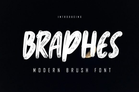 Braphes: The Textured Brush Display Font for Dynamic Visuals