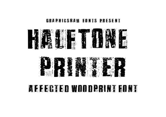 Halftone Printer Font: Bold Typography for Modern Design